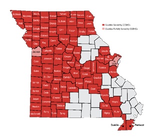 State map of Missouri.