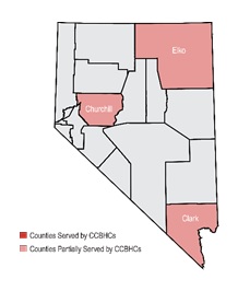 State map of Nevada.