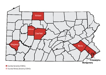 State map of Pennsylvania.