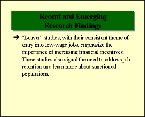 Resent and Emerging Research Findings