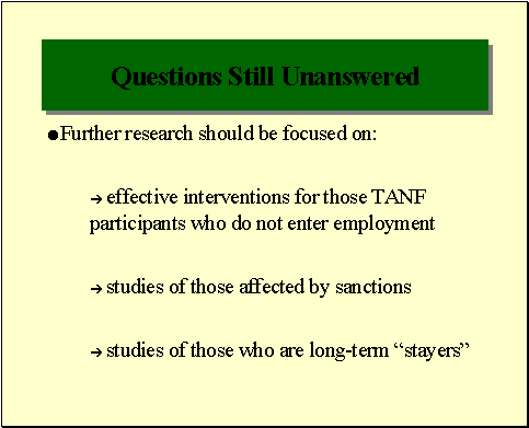 Questions still Unanswered