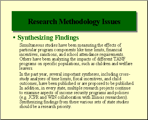 Research Methodology Issues