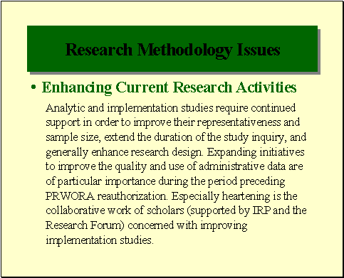 Research Methodology Issues