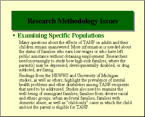 Research Methodology Issues