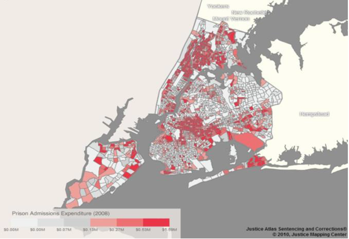  Incarceration Costs by Zip Code, New York City, 2008